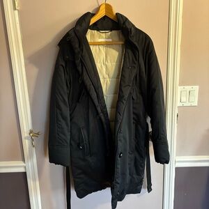 Calvin Klein Black Long Puffer Coat